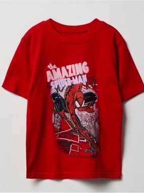 Spiderman Red Graphic Tee with Tag